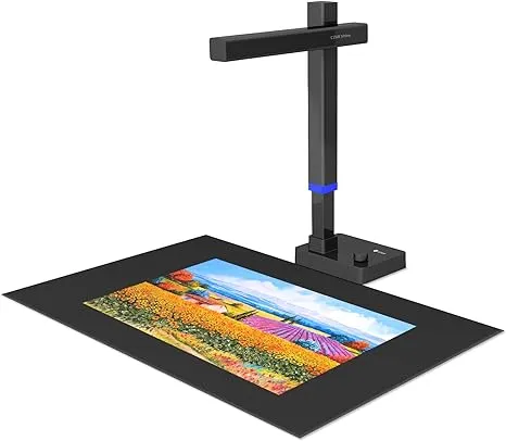 CZUR Shine Ultra Pro Scanner, 24MP Document Scanner, Max DPI 440, Portable USB Document Camera, A3 Large Format Book Scanner, Adjustable Height, Auto-Flatten & Deskew, Compatible with Windows & Mac OS