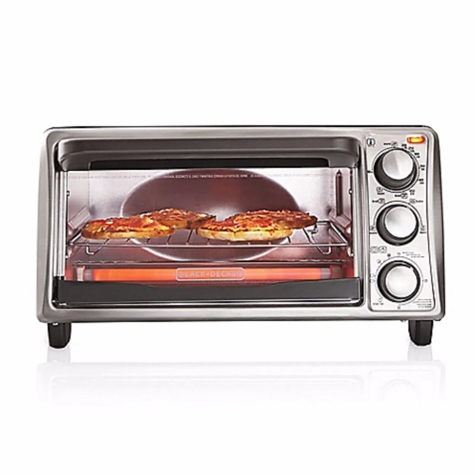 BLACK+DECKER TO1356SG 1150W 4-Slice Toaster Oven - Gray