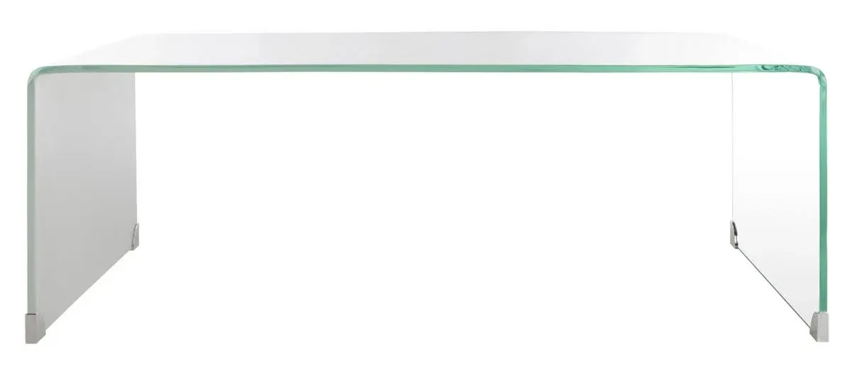 Safavieh Crysta Ombre Glass Coffee Table, 0, Clear/White