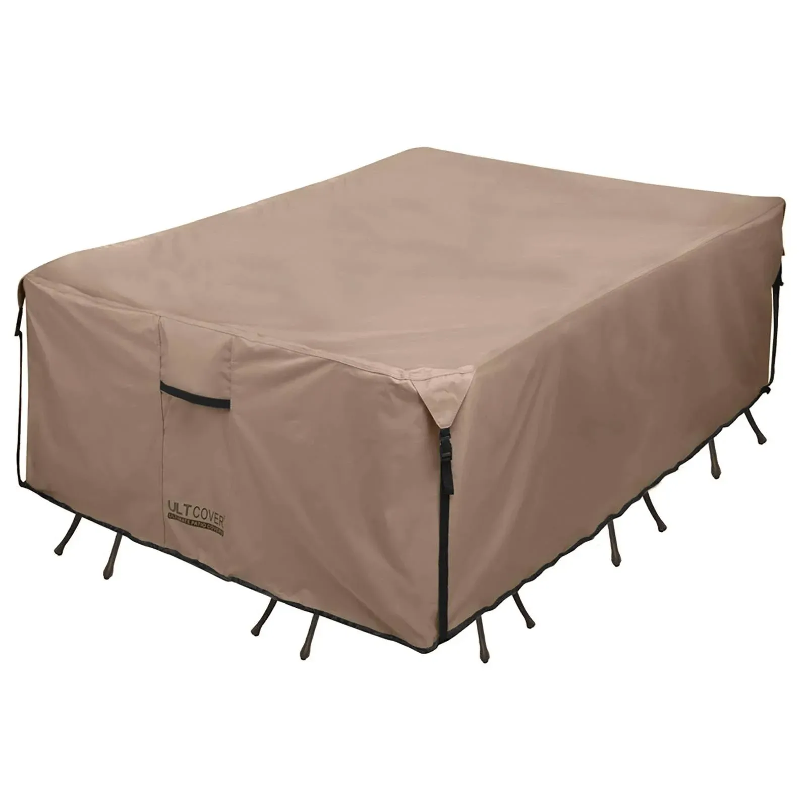 ULTCOVER 600D Tough Canvas Heavy Duty Patio Table and Chairs Cover