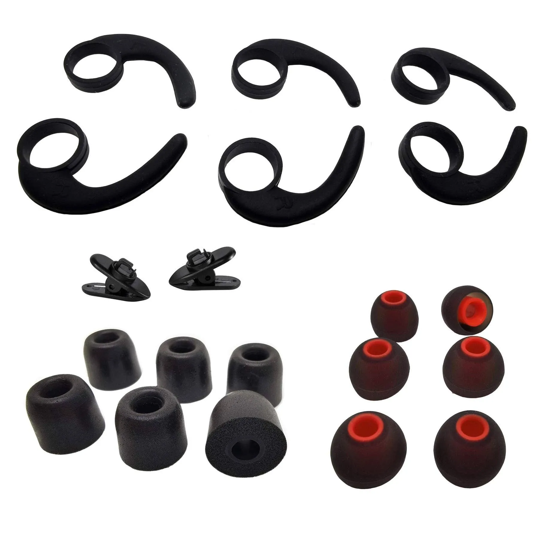 Earbud Kits 3 Pairs m Earhooks Universal Ear Fins3 Pairs m Premium Memory Fo