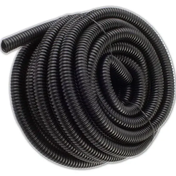 100 Feet 3/8" 9mm Split Wire Loom Conduit Polyethylene Tubing Black Color Sleeve Tube