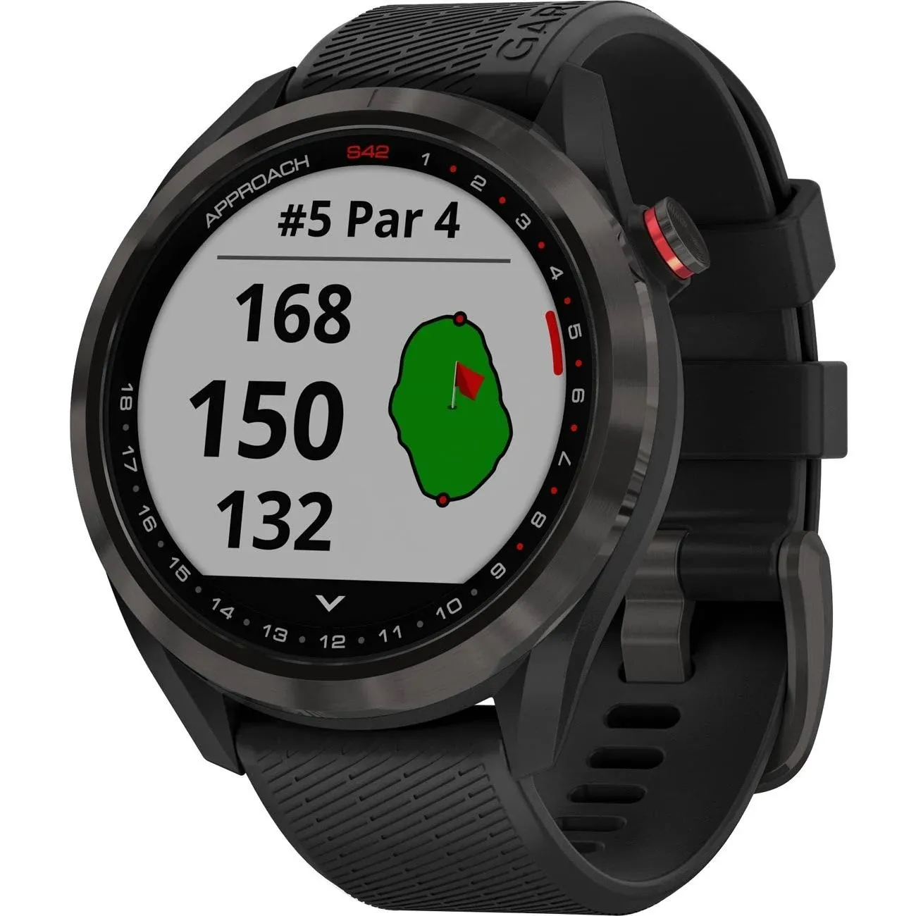 Garmin Approach S42 Golf Watch - Gunmetal With Black Band