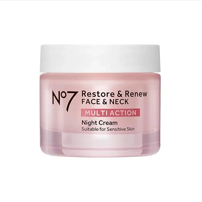 No7 Restore & Renew Face & Neck Multi Action Night Cream 1.69 fl oz