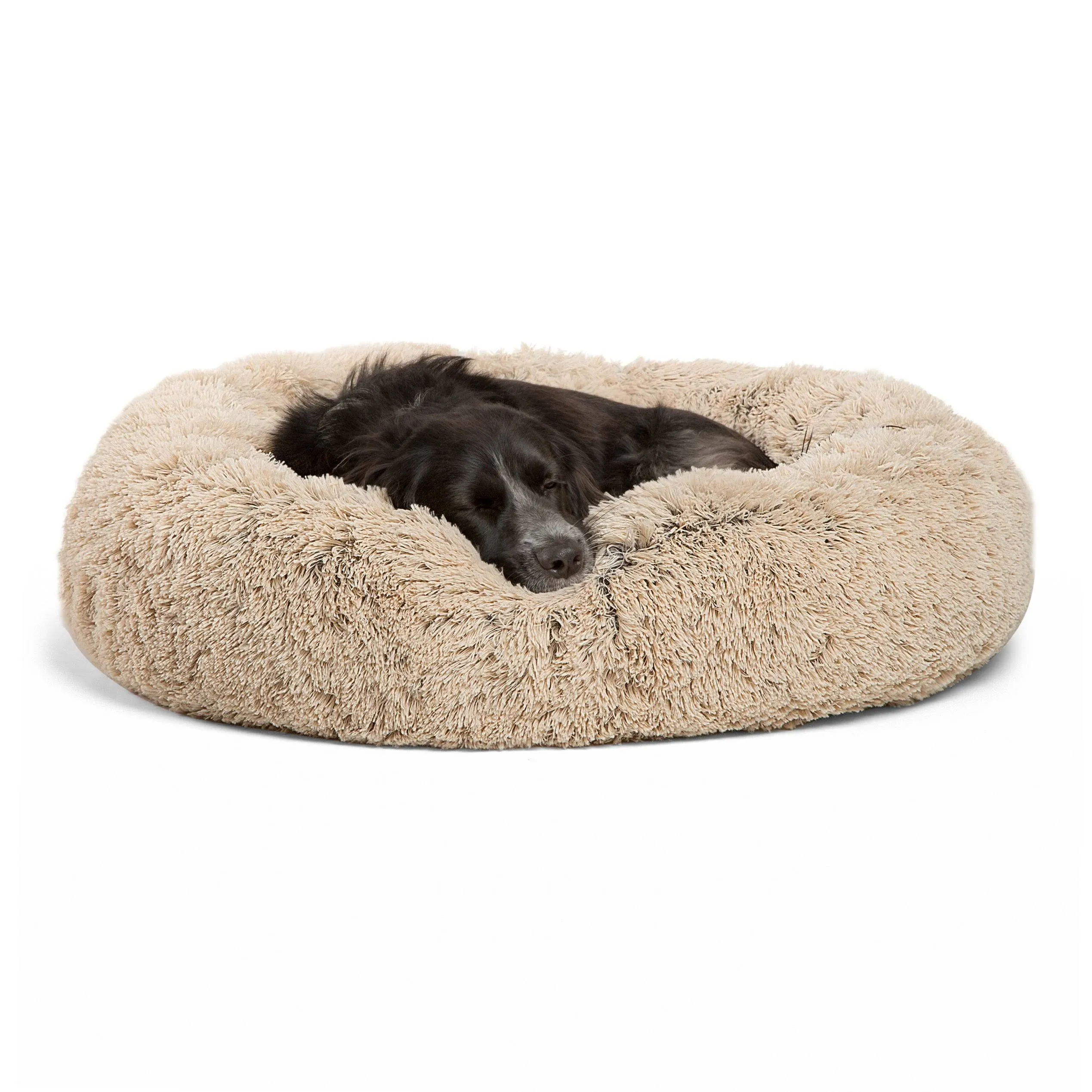 Best Friends by Sheri Donut Shag Dog Bed - 23"x23" - Taupe