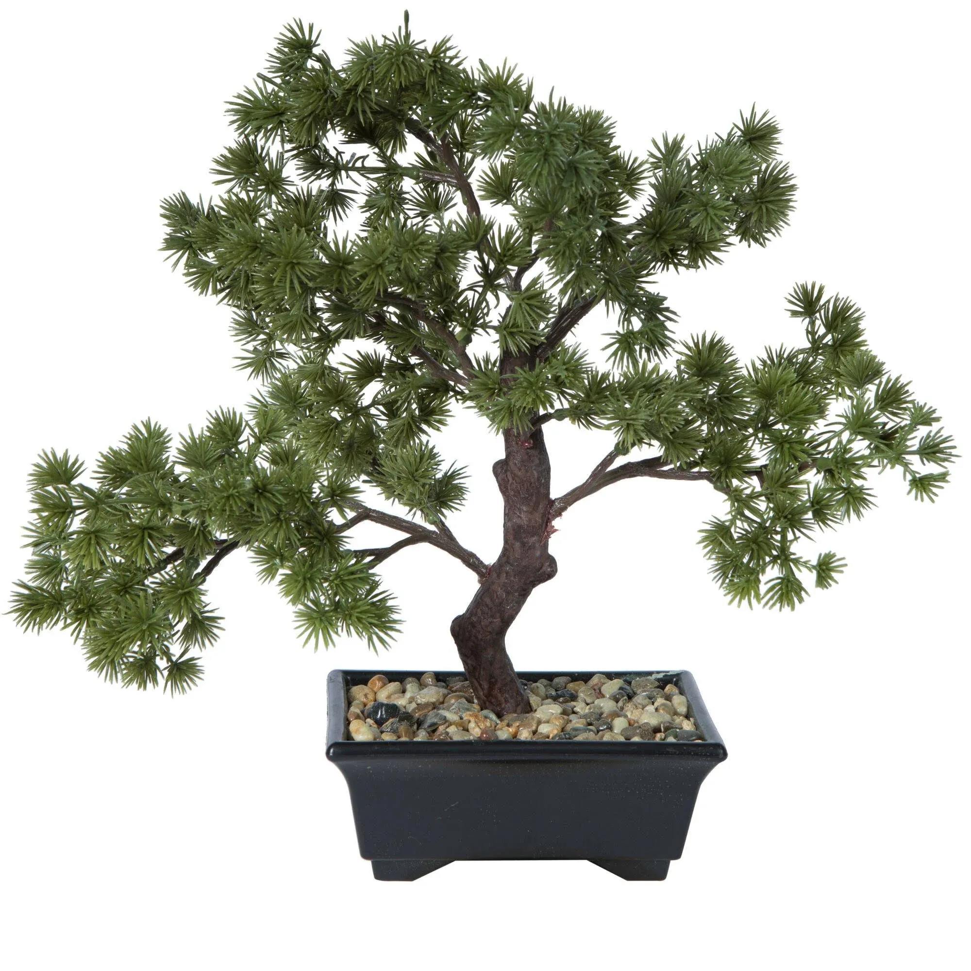 Vickerman 12 in. Artificial Potted Pine Bonsai Tree