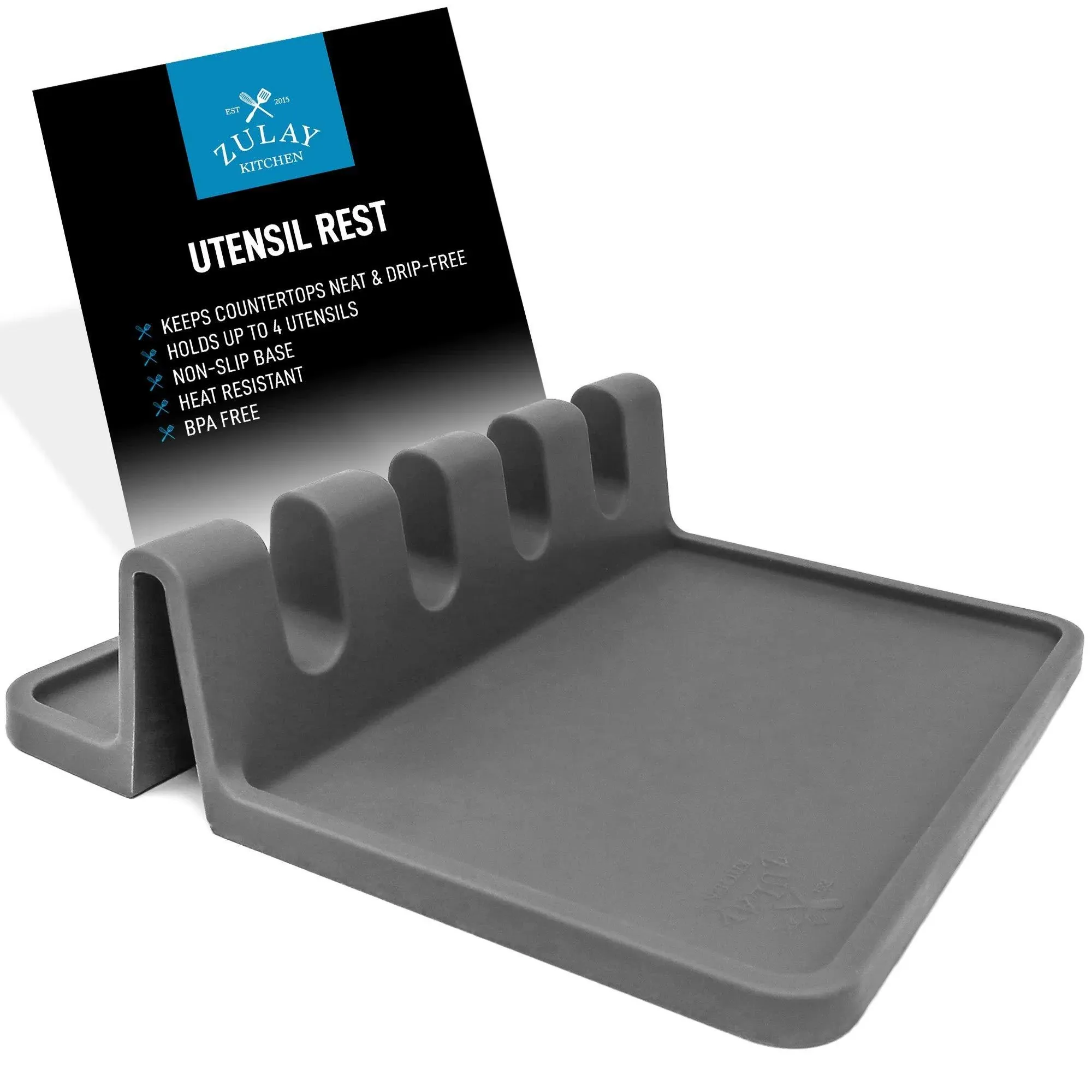 Zulay Kitchen Silicone Utensil Rest