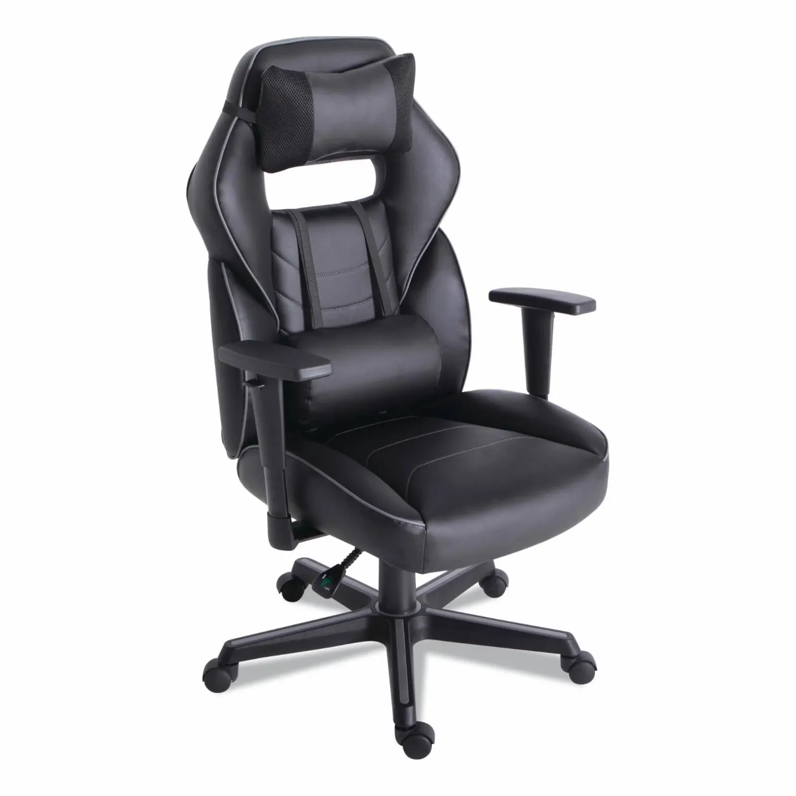 Alera Racing Style Ergonomic Gaming Chair, Supports 275 lb, 15.91" to 19.8" Seat Height, Black/Gray