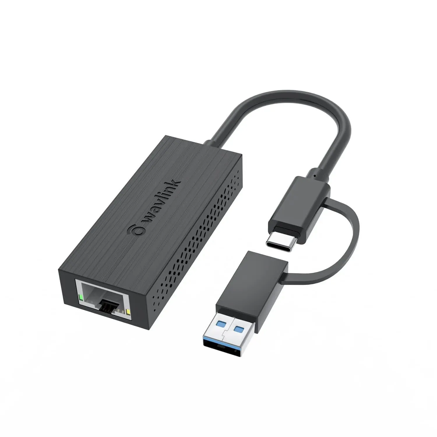 USB C to 2.5G Ethernet Adapter 2-in-1 USB 3.2 Type A/Type C to RJ45 Adapter