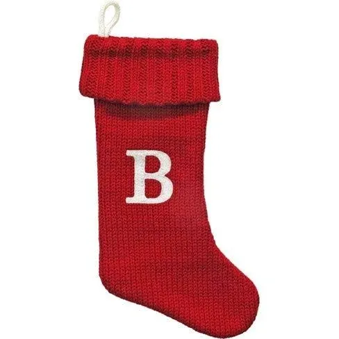 Wondershop Knit Monogram Stocking Red B