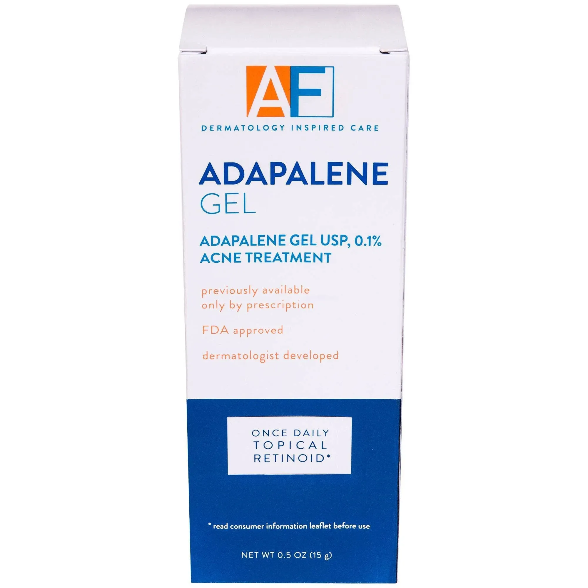 Acne Free Adapalene Gel 0.1%, Once-Daily Topical Retinoid Acne Treatment, 30 Day