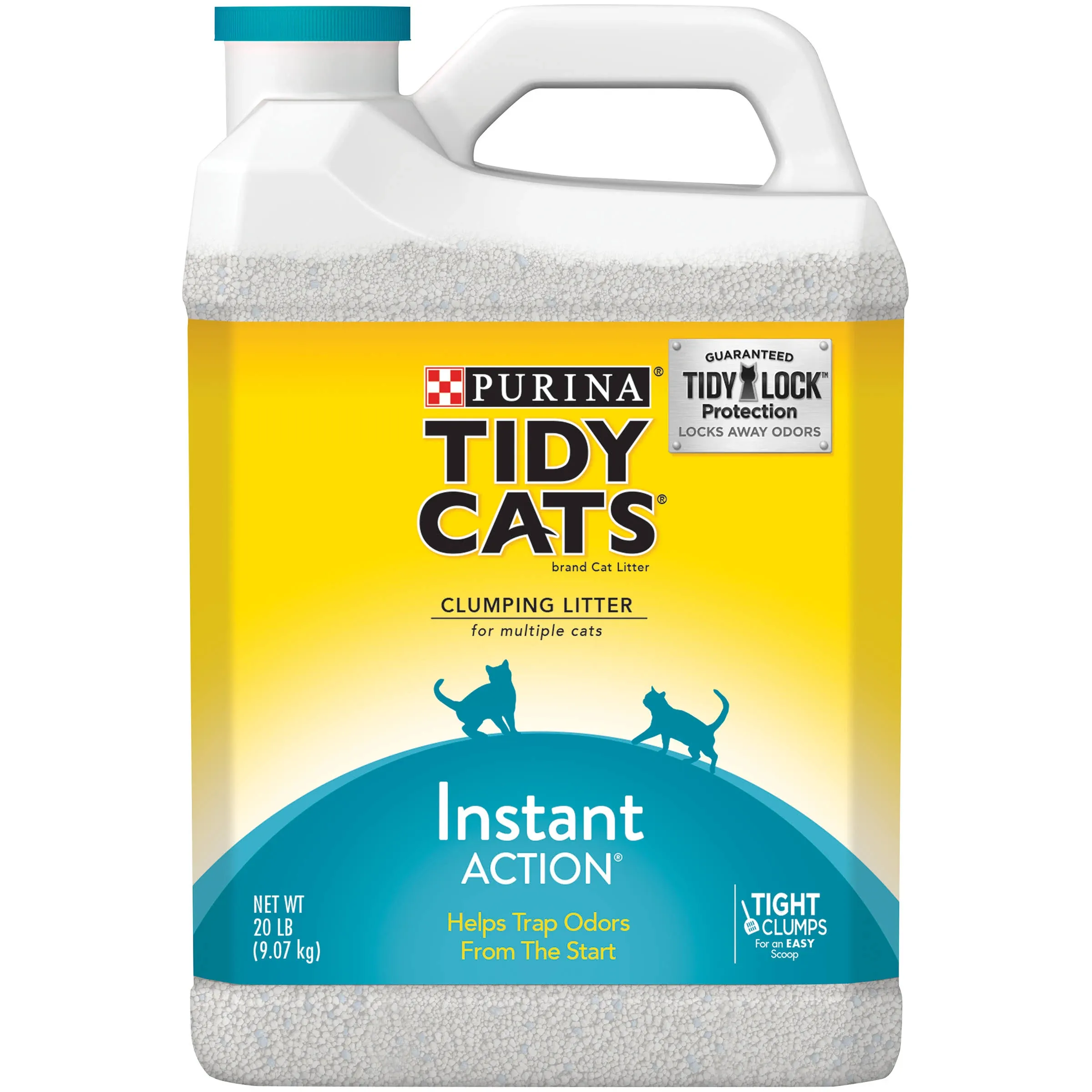 Tidy Cats Instant Action Cat Litter, Clumping, for Multiple Cats - 27 lb