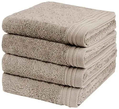 Premium Towel Set of 4 Hand Towels 18" x 30" Color: Sand |100% Cotton|4 Ultra Soft and Highly Absorbent Hand Towels for Bathroom, Gym, Hotel, Spa, Machine Washable