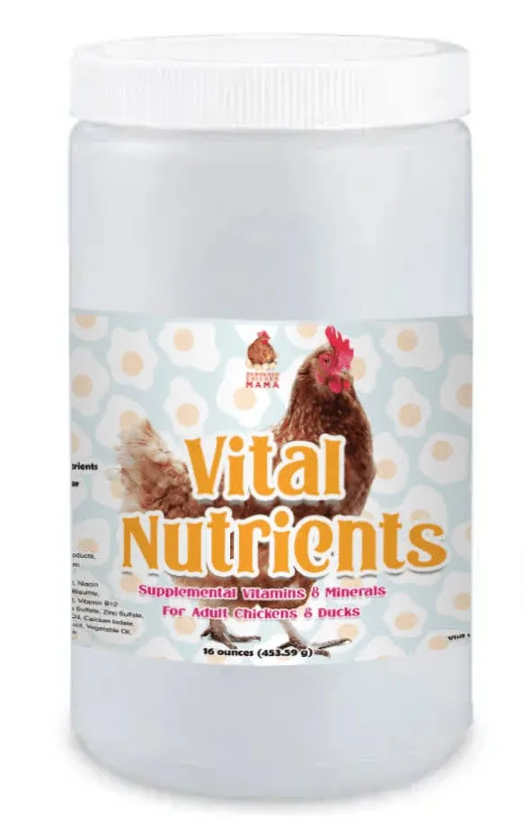 Vital Nutrients: Chicken Vitamins for Feed & Molting Supplement, Egg Booster, Poultry & Chicken Vitamins - Pampered Chicken Mama (1.5 pounds)