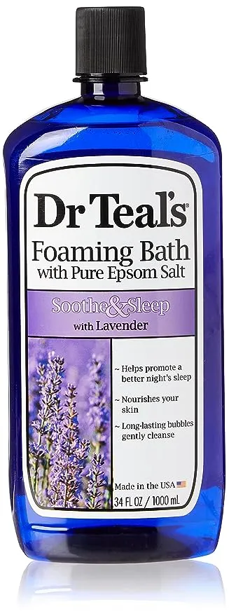 Dr Teal's Foaming Bath with Pure Epsom Salt- Soothe & Sleep Lavender 34 fl oz