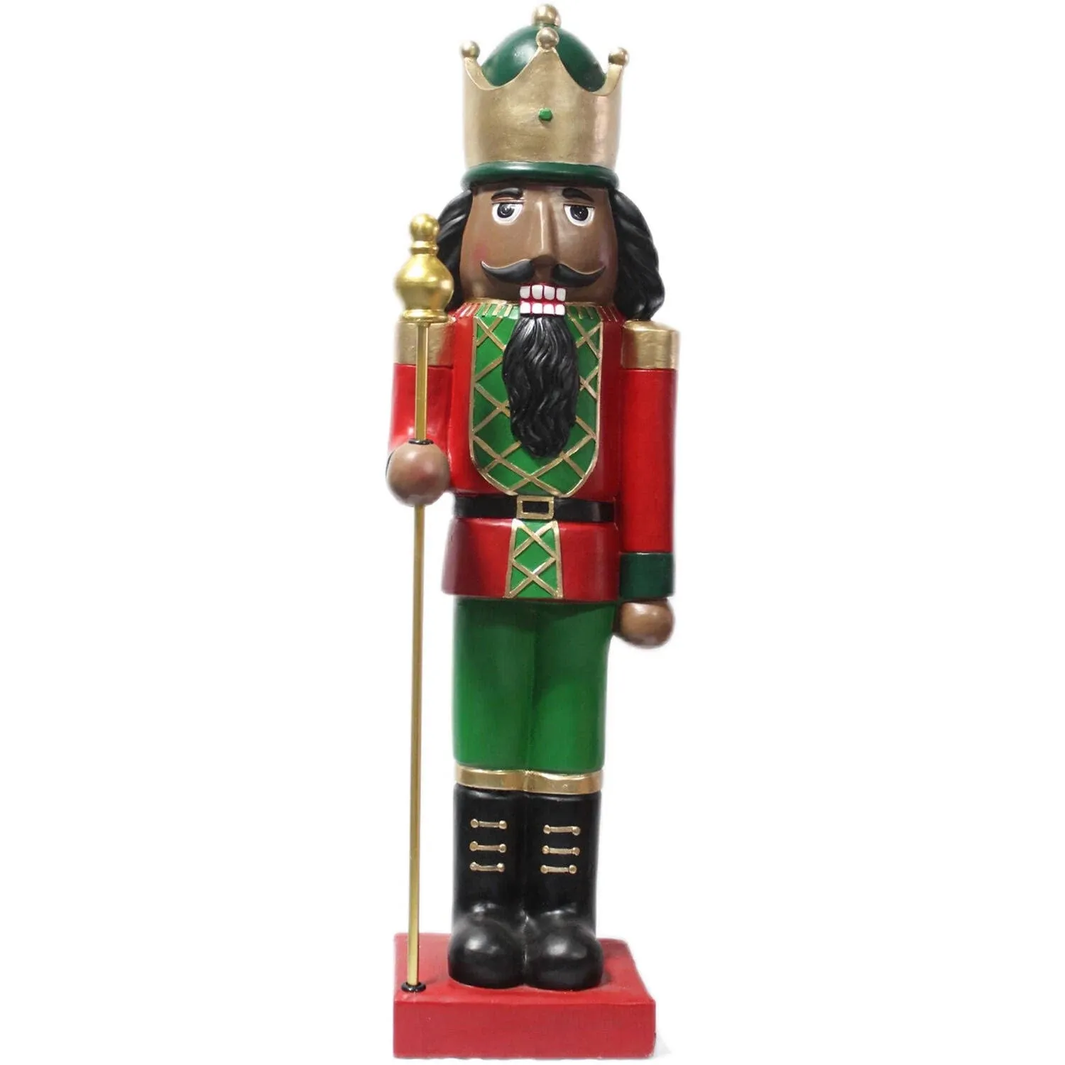 Fraser Hill Farm 32" Nutcracker Holding Staff Figurine