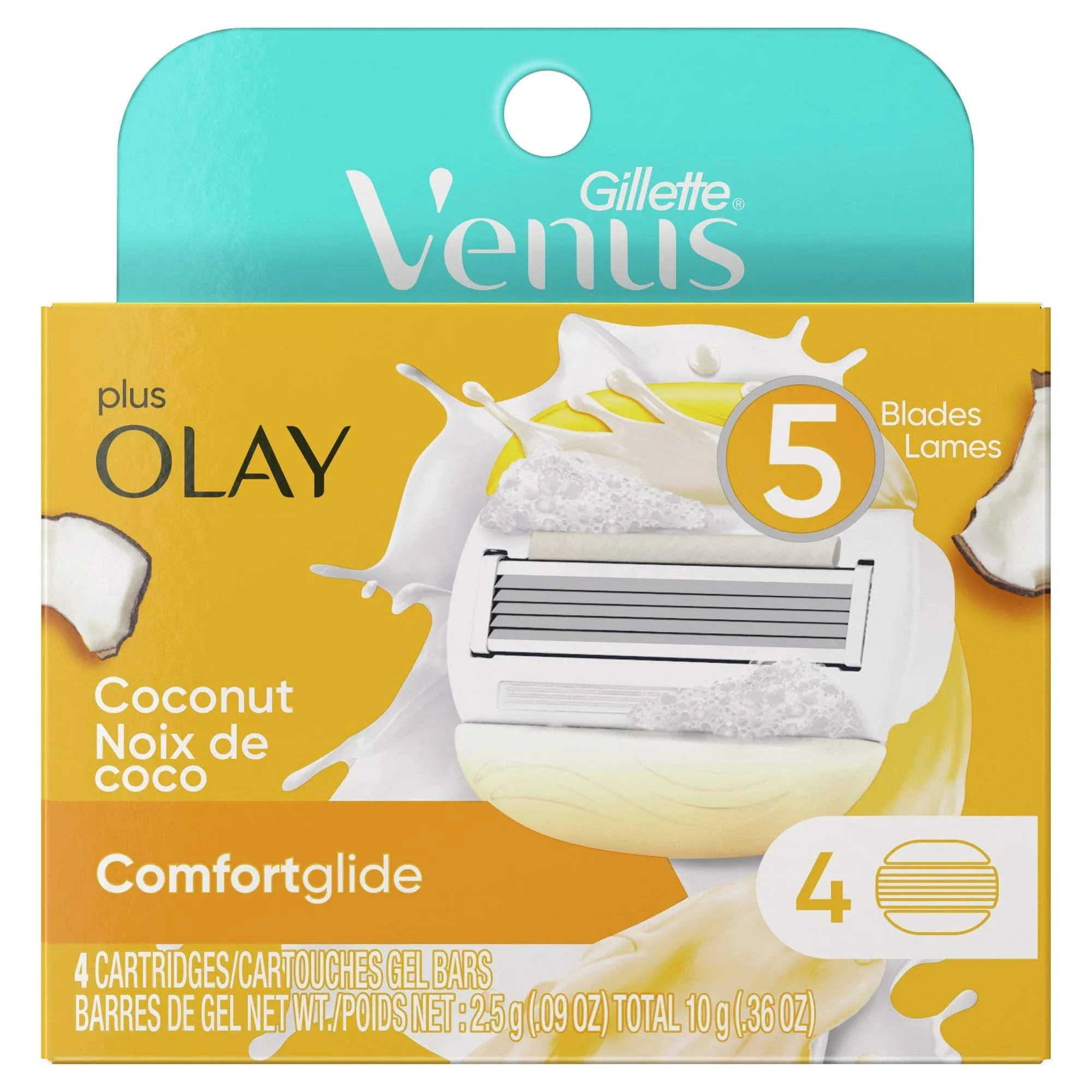 Venus Comfortglide plus Olay Coconut Women's Razor Blade Refills