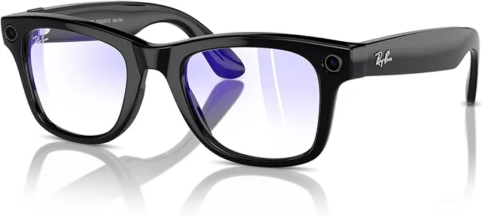 Ray Ban Meta Wayfarer - Shiny Black Clear