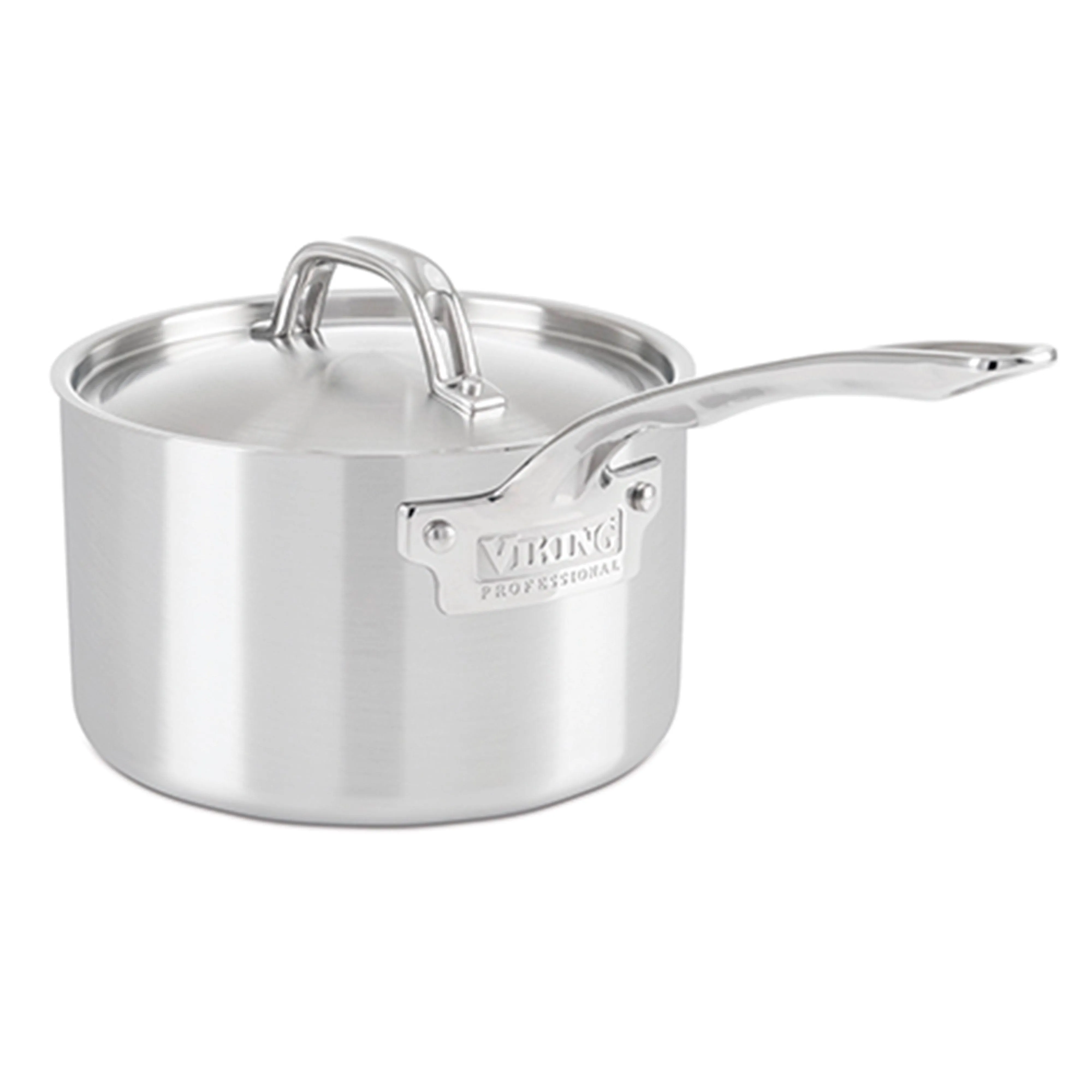 Viking Culinary Professional 5-Ply Stainless Steel Saucepan, 3 Quart, Includes Lid, Dishwasher, Oven Safe, Works on All Cooktops including Induction