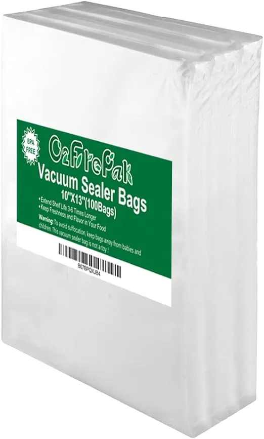 O2frepak 100 Gallon Size 11" x 16"Vacuum Sealer Bags with BPA Free and Puncture Prevention,Vacuum Seal Freezer Bags,Great for Sous Vide Vaccume Sealer PreCut Bags