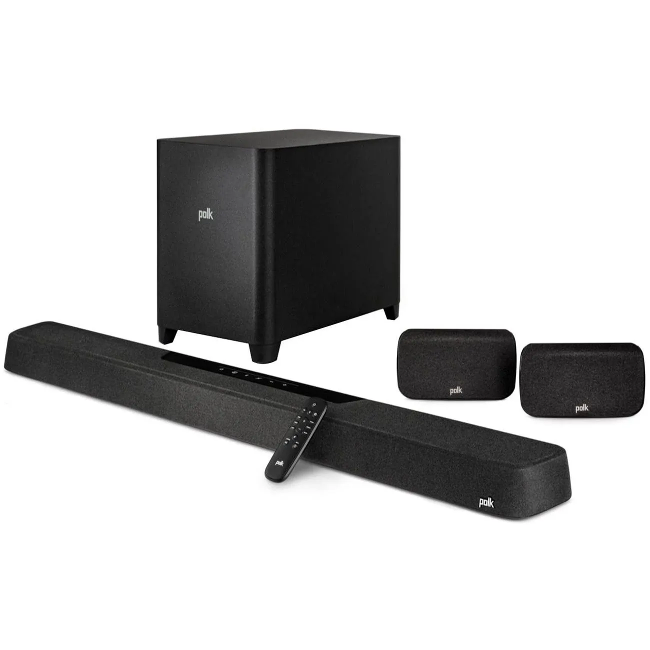 Polk MagniFi MAX AX SR Powered 5.1.2-channel sound bar and wireless subwoofer system with Wi-Fi Bluetooth Apple AirPlay 2 DTS:X and Dolby Atmos - Polk Polk-MagniFi-MAX-AX-SR