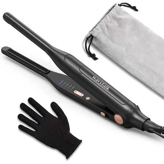 Wavytalk 3/10&#034; Small Flat Iron, Pencil Flat Iron for Short Hair, Pixie Cut Bangs