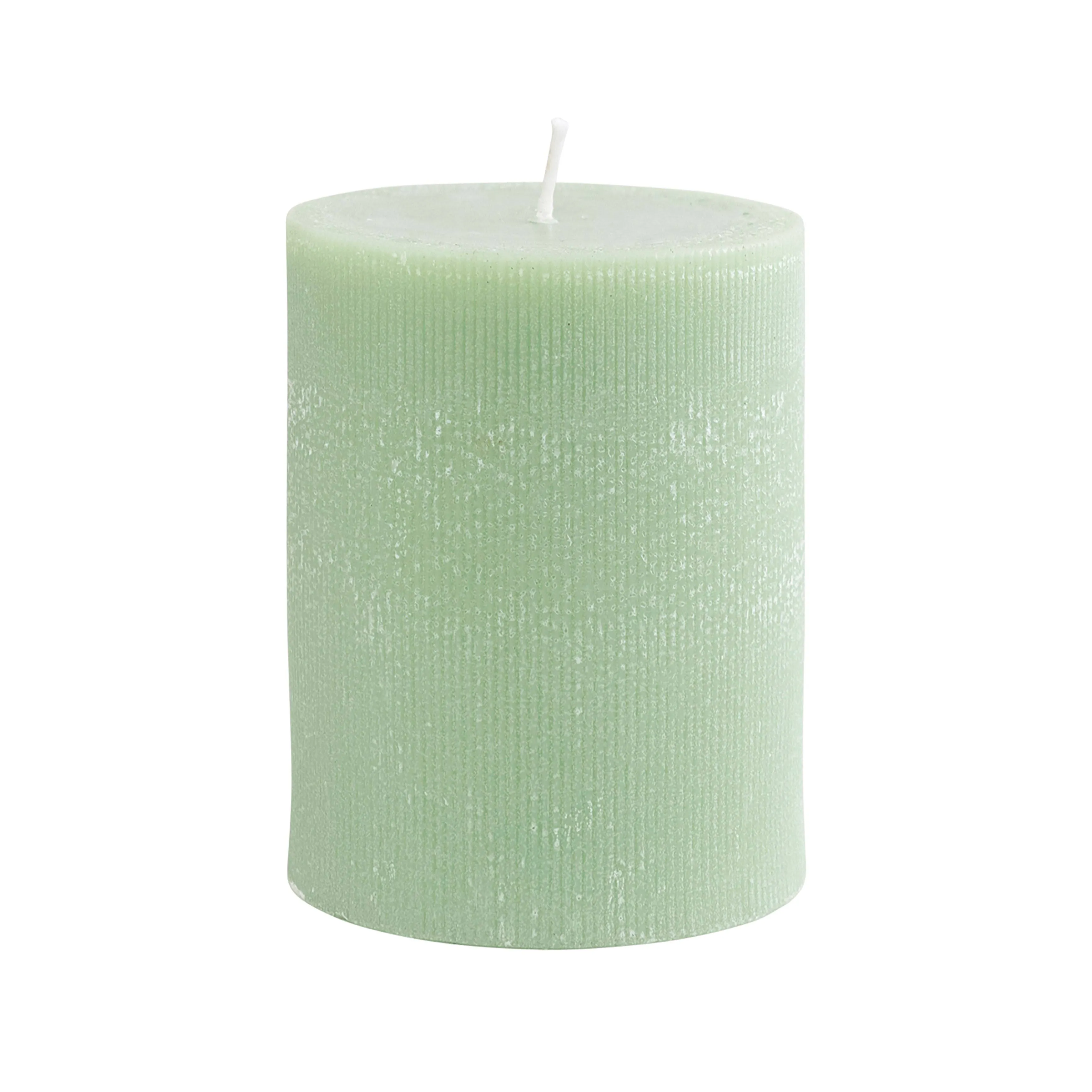 Unscented Holly Green Pillar Candles 3"x4"H