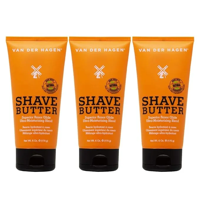 Van Der Hagen Shave Butter Shaving Cream 6oz with Shea Mango and Cocoa Butter