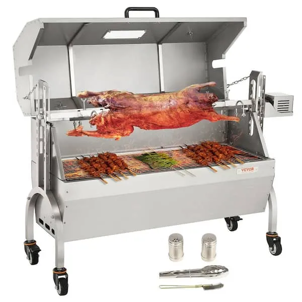 VEVOR 50W & 132 lbs Spit Rotisserie BBQ Grill Pig Lamb Chicken Roaster