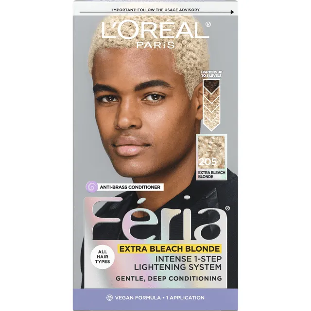 L'Oreal Feria Intense 1-Step Lightening System, 205 Extra Bleach Blonde