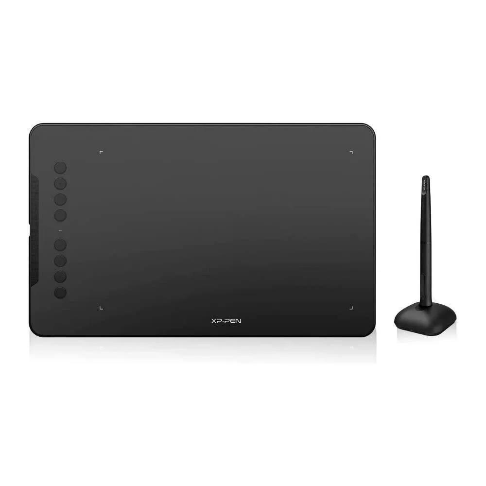 XP-Pen Deco 01 V2 Graphics Tablet 10x6.25 Inch Drawing Tablet 8192 Levels Pressure Battery-Free Pen with Tilt Function Android/Chromebook Supported