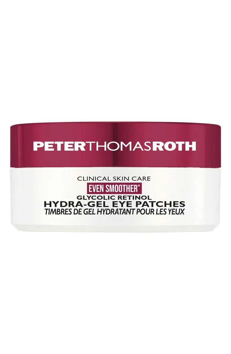 Peter Thomas Roth Parches para ojos de Hydra-Gel de Retinol Glicólico Even Smoother™, parches debajo de los ojos con ácido glicólico y retinol, trata pequeños bultos, textura, líneas finas y arrugas