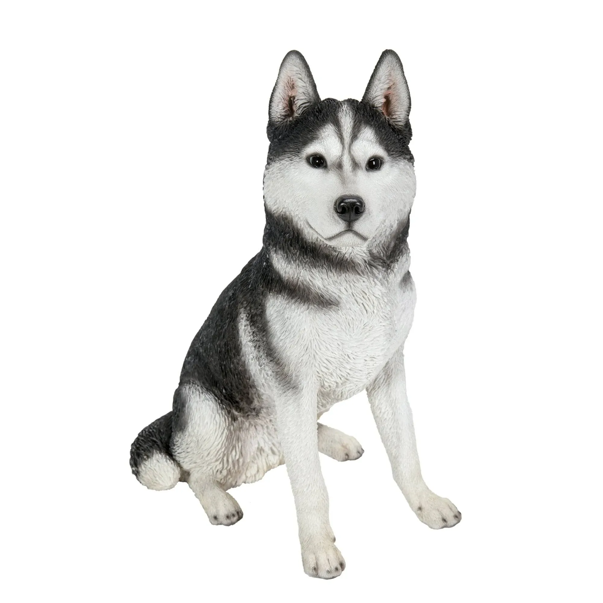 Hi-Line Gift Large Black & White Siberian Husky Sitting