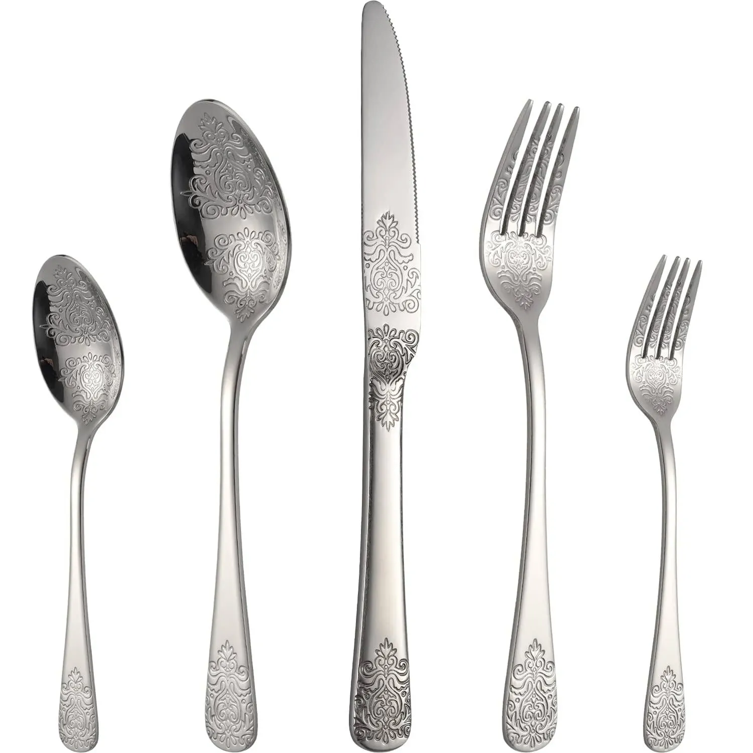 Silverware Set Stainless Steel Heavy Duty Flatware Cutlery Set for 4 Kitchen ...