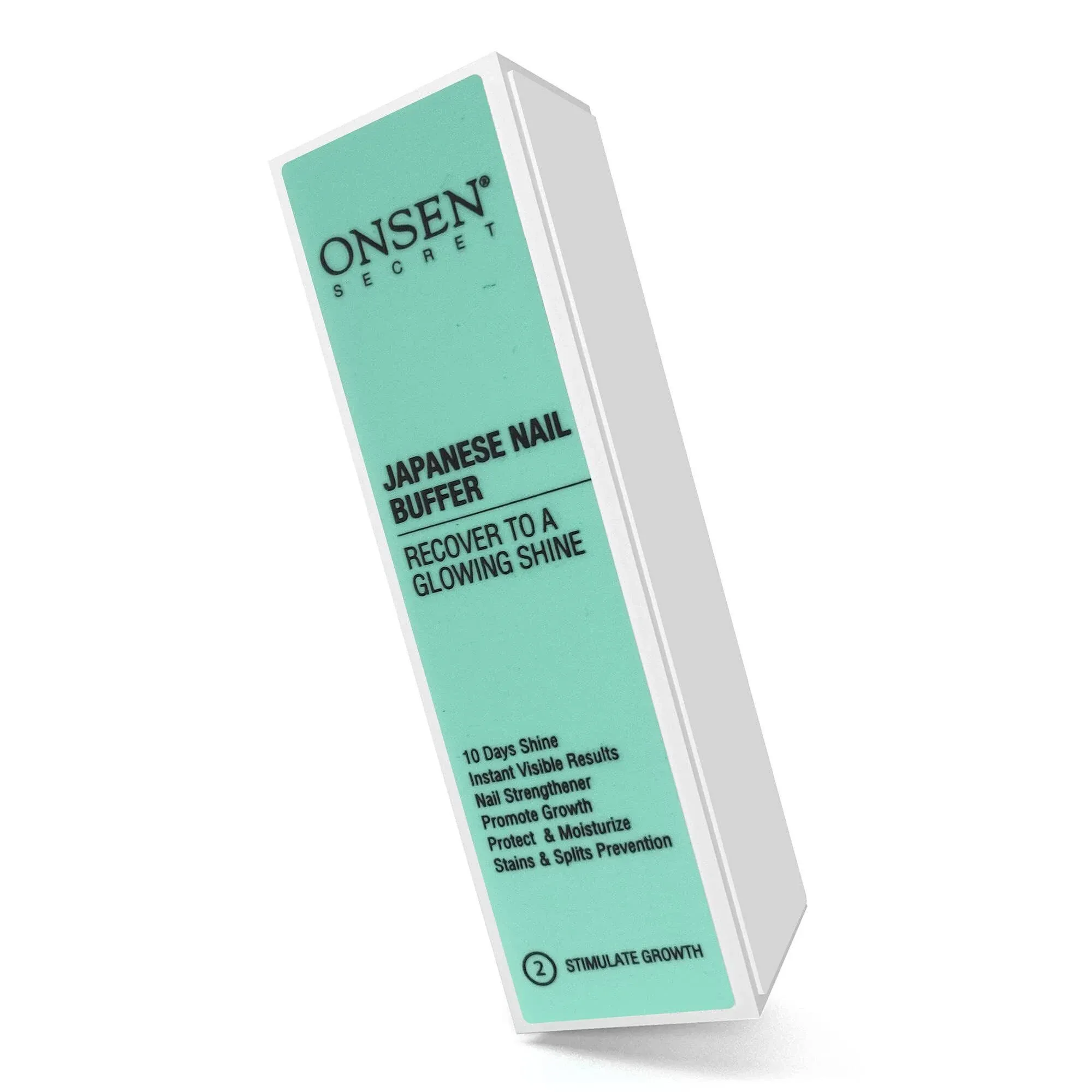 Onsen Secret Professional Nail Buffer Ultimate Shine Nail Buffing Block with 3 Way Buffing Methods