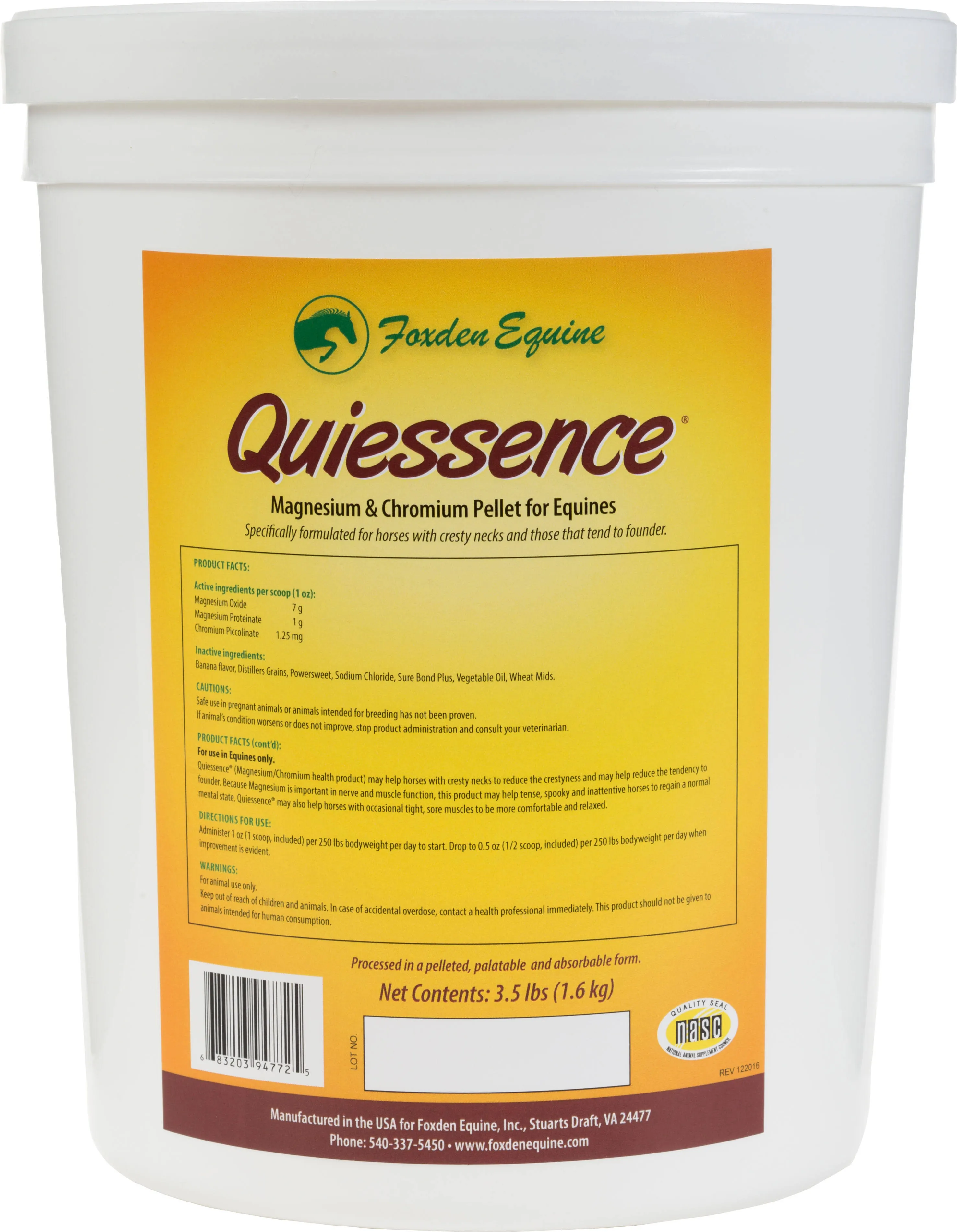 Foxden Equine Quiessence 3.5 lbs