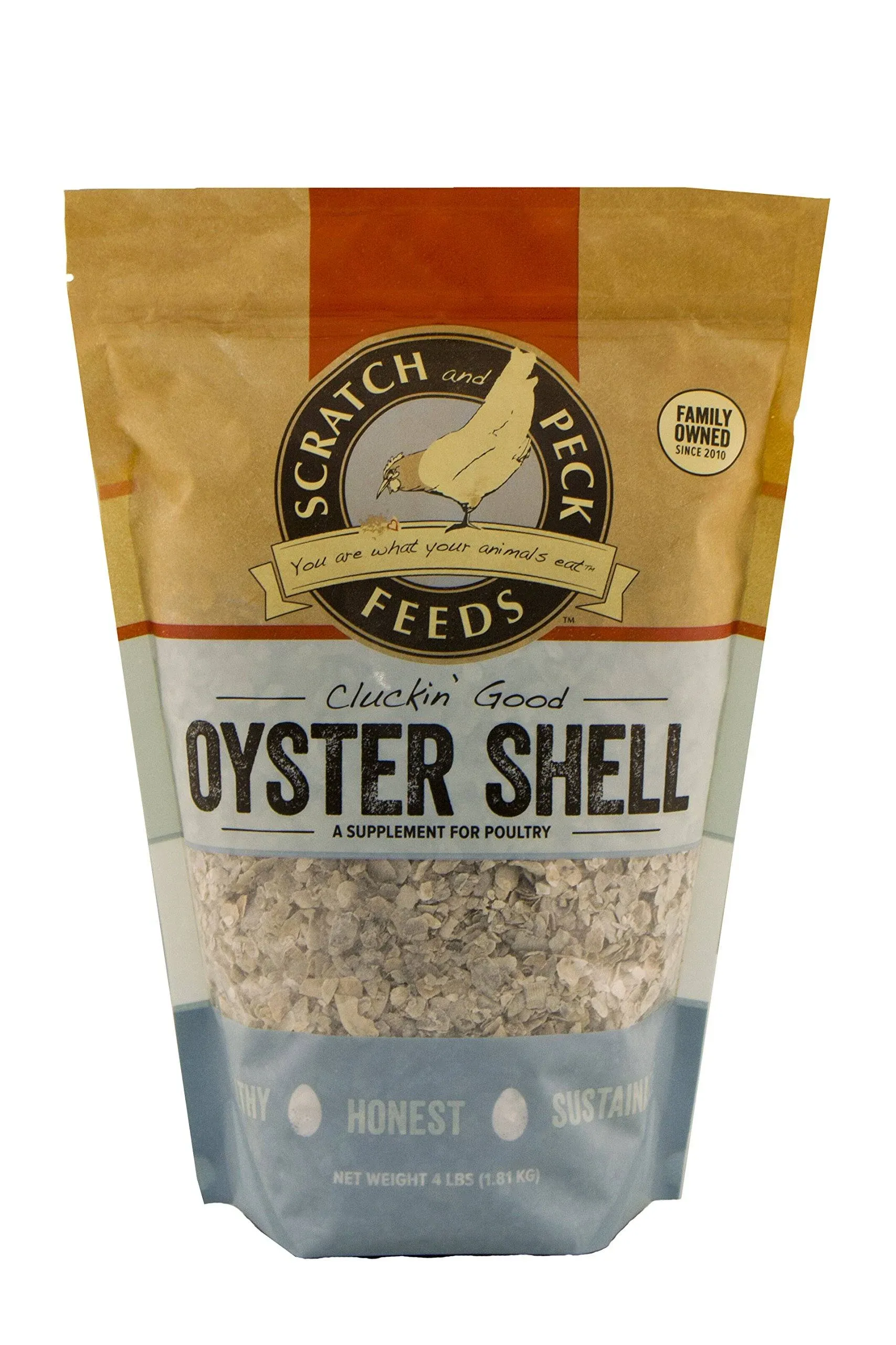 Scratch and Peck Feeds - Cluckin' Good Oyster Shell Supplement - Flaked - 4-Lbs.