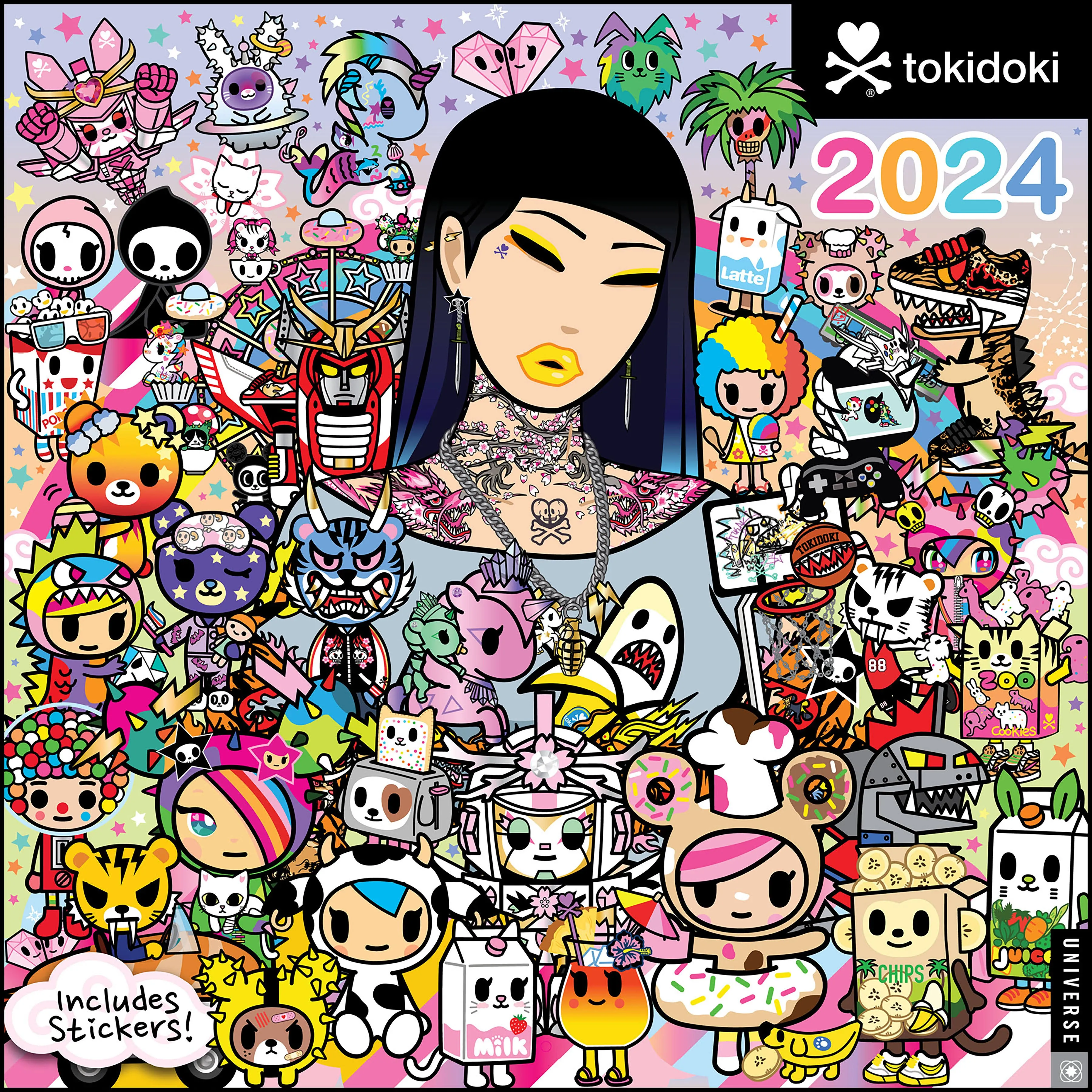 Tokidoki 2024 Wall Calendar (w/ Stickers)