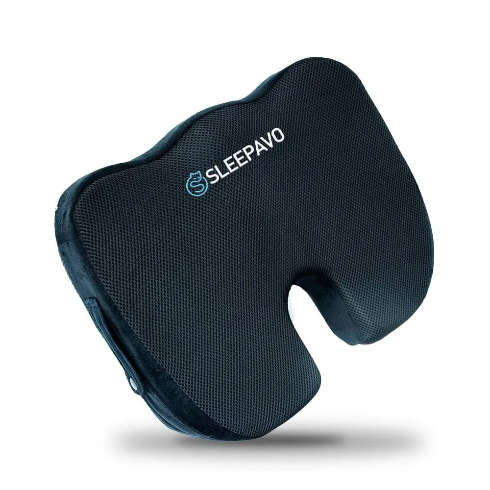 Sleepavo Memory Foam Seat Cushion for Office Chair