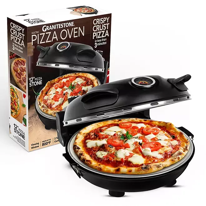 PIEZANO 12-inch Electric Stone Baked Pizza Oven