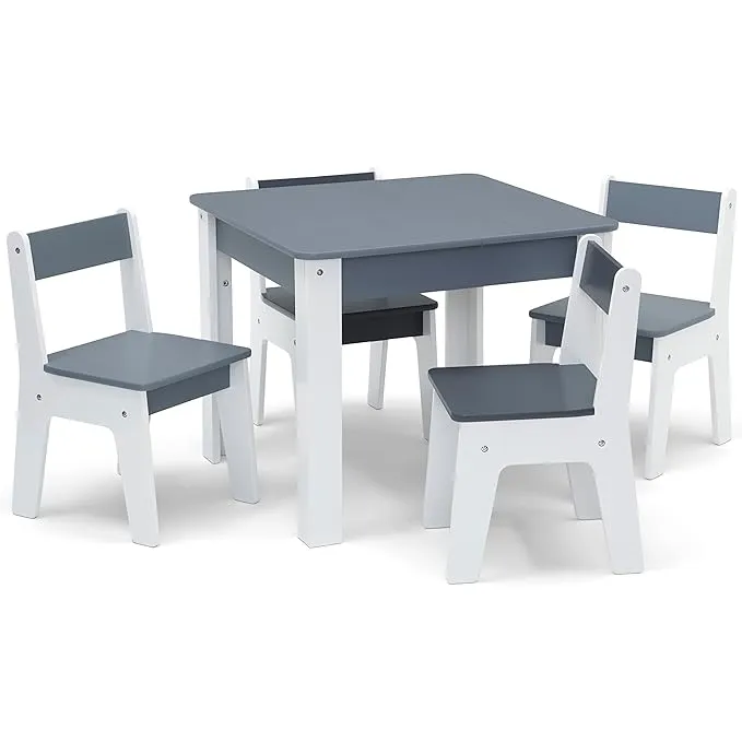 Gapkids by Delta Children Table and 4 Chair Set - Gap Grey