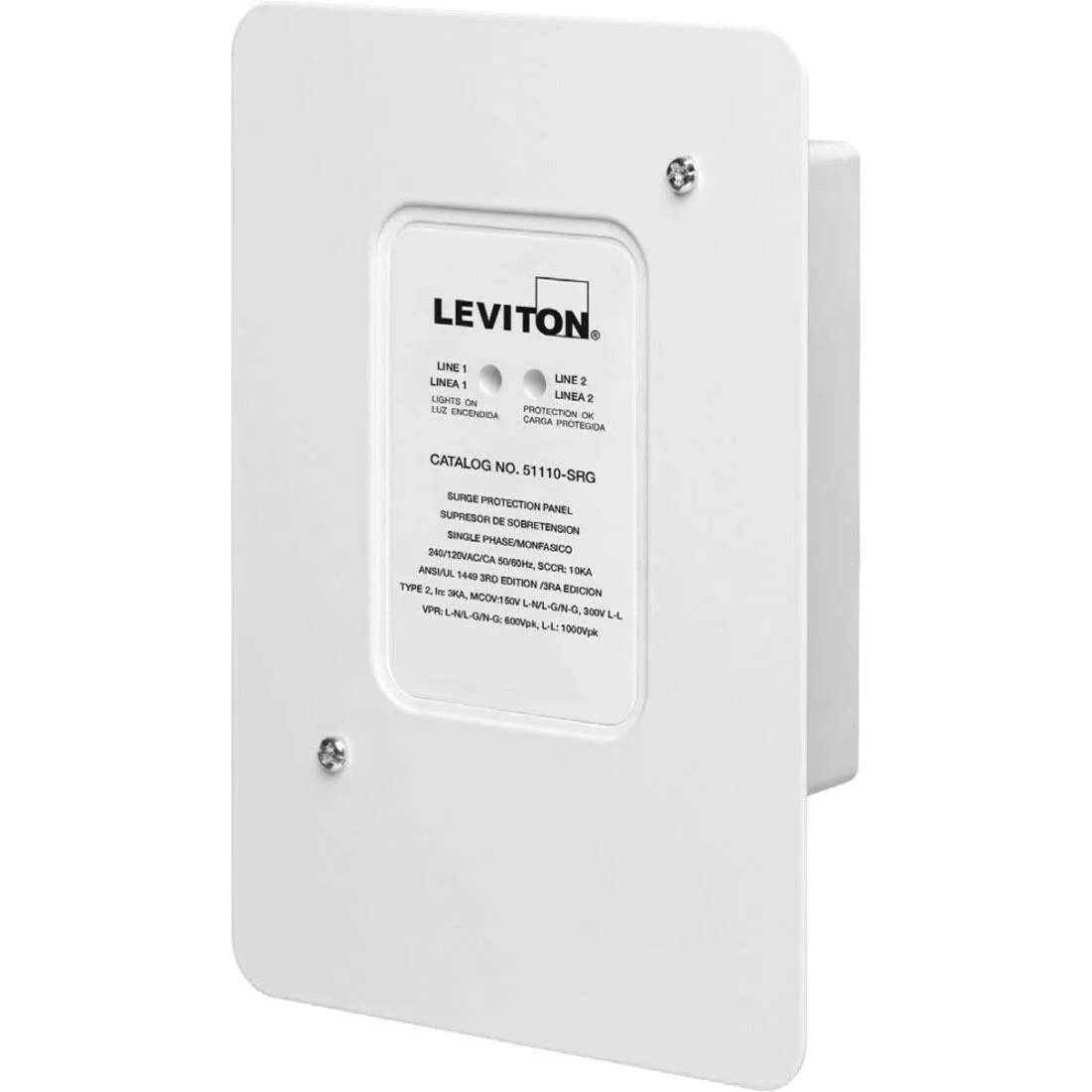 Leviton 51110-SRG Residential Surge Protection Panel