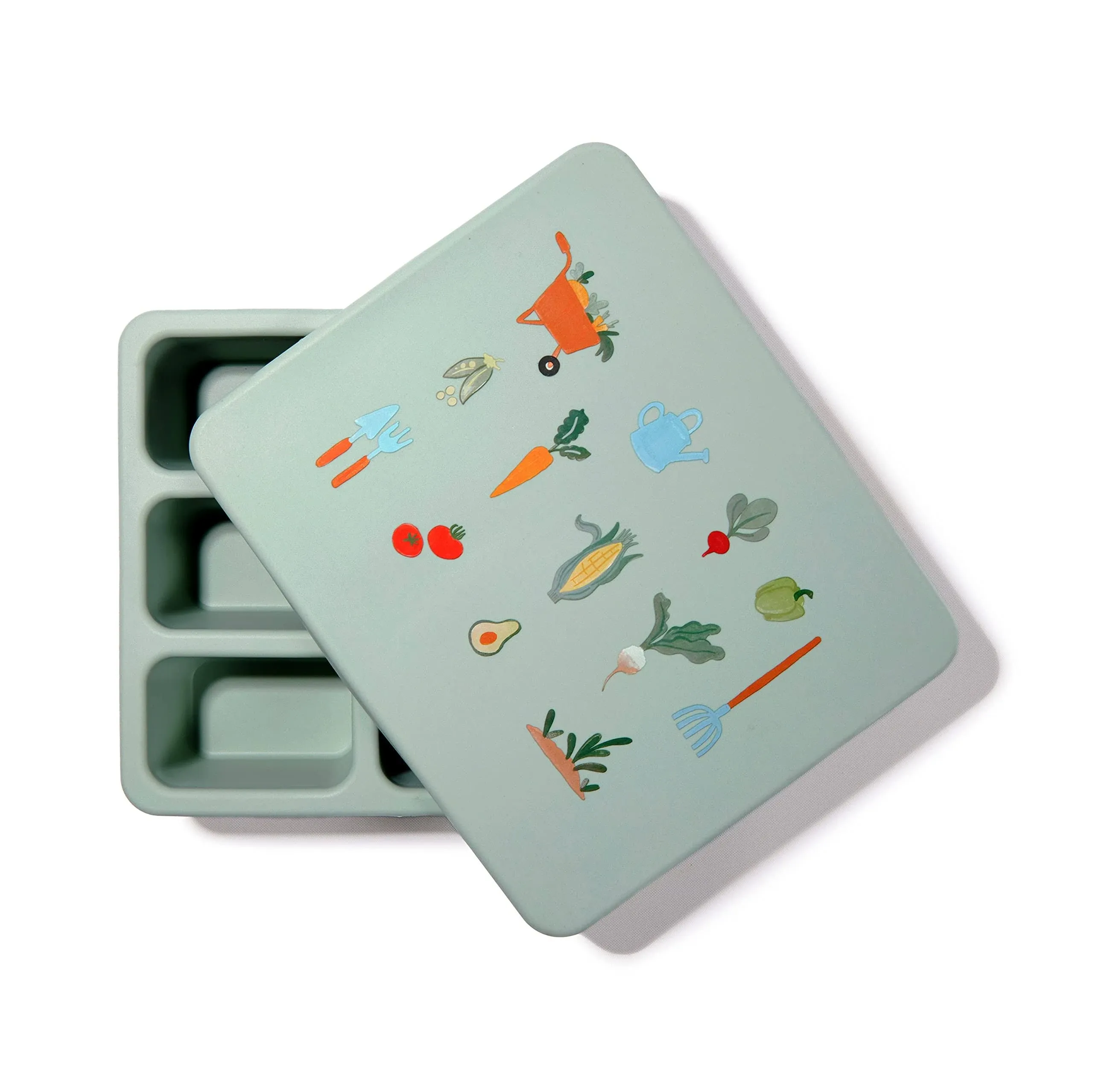 "Robin's Egg Blue Veggie Garden Bento Box"