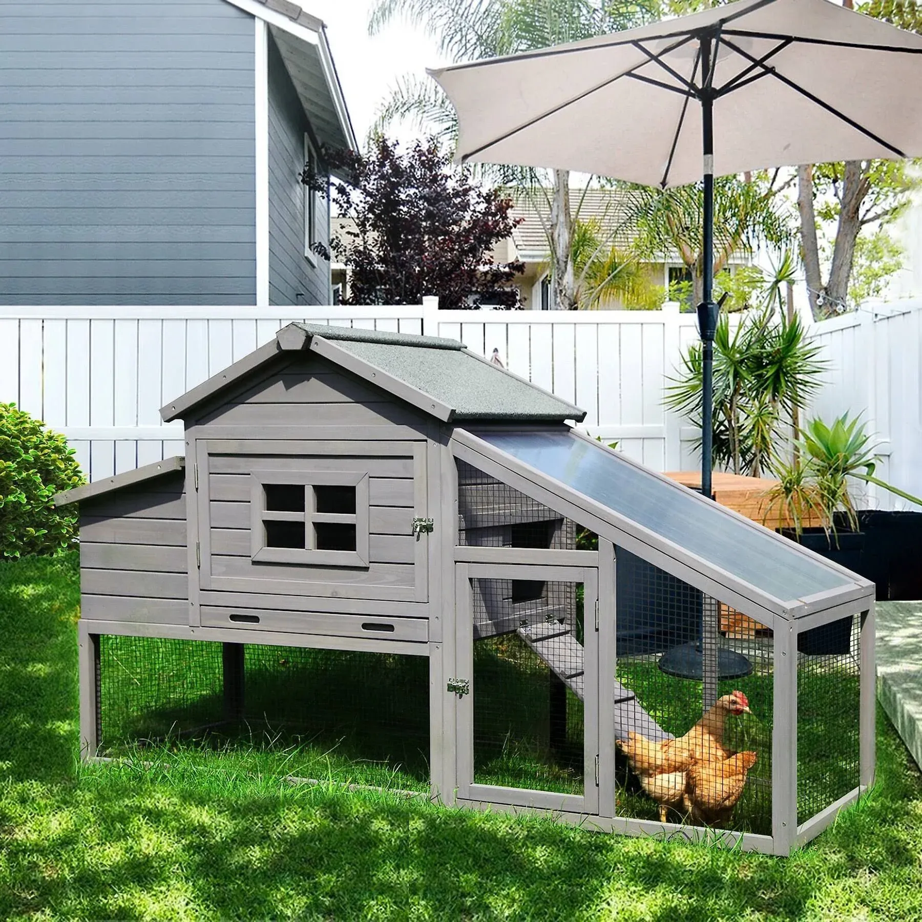 Aivituvin Wooden Chicken Coop for 1-2 Hens, AIR23