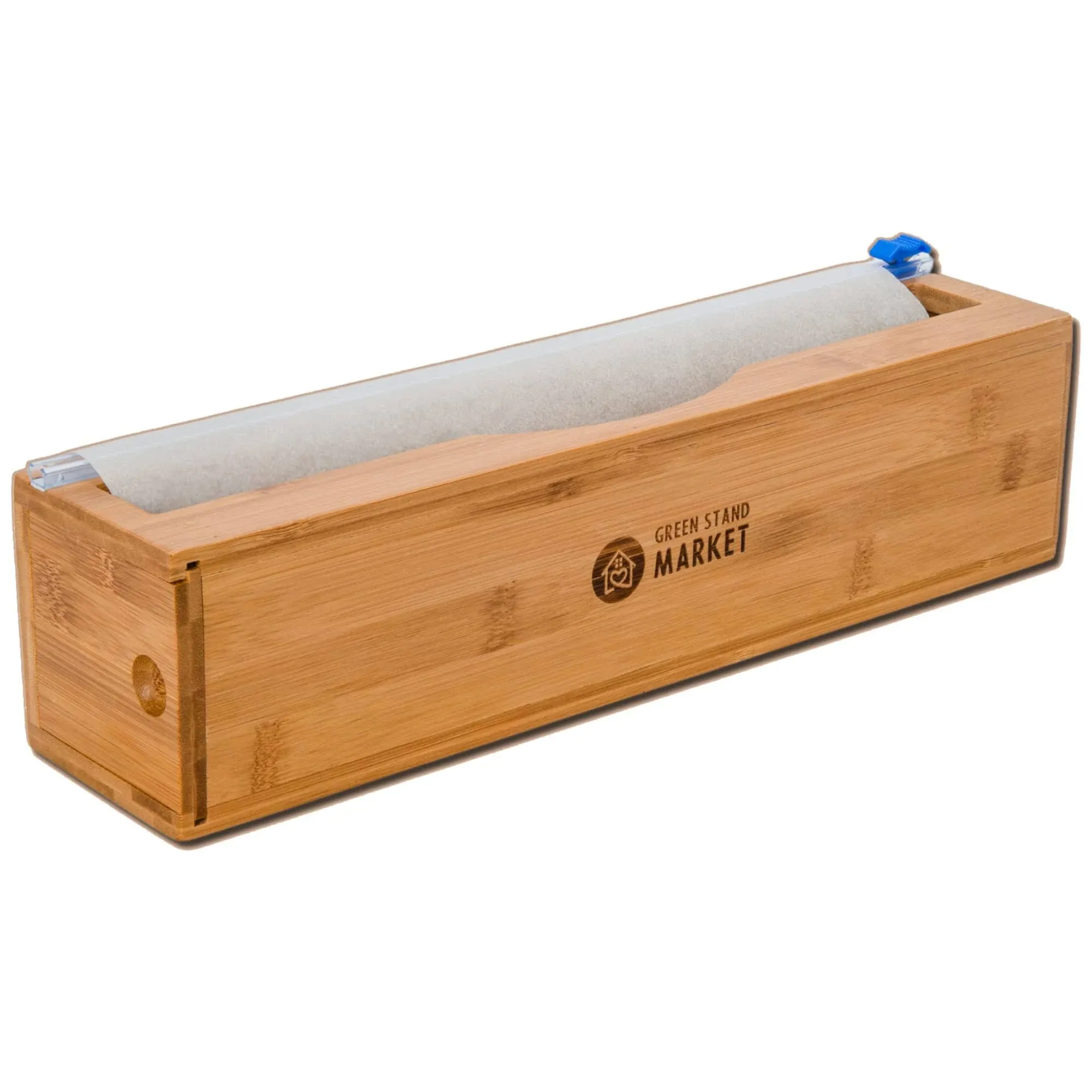 Heavy-Duty Mountable Plastic Wrap &amp; Foil Dispenser with Built-In Cutter - 12&#034;