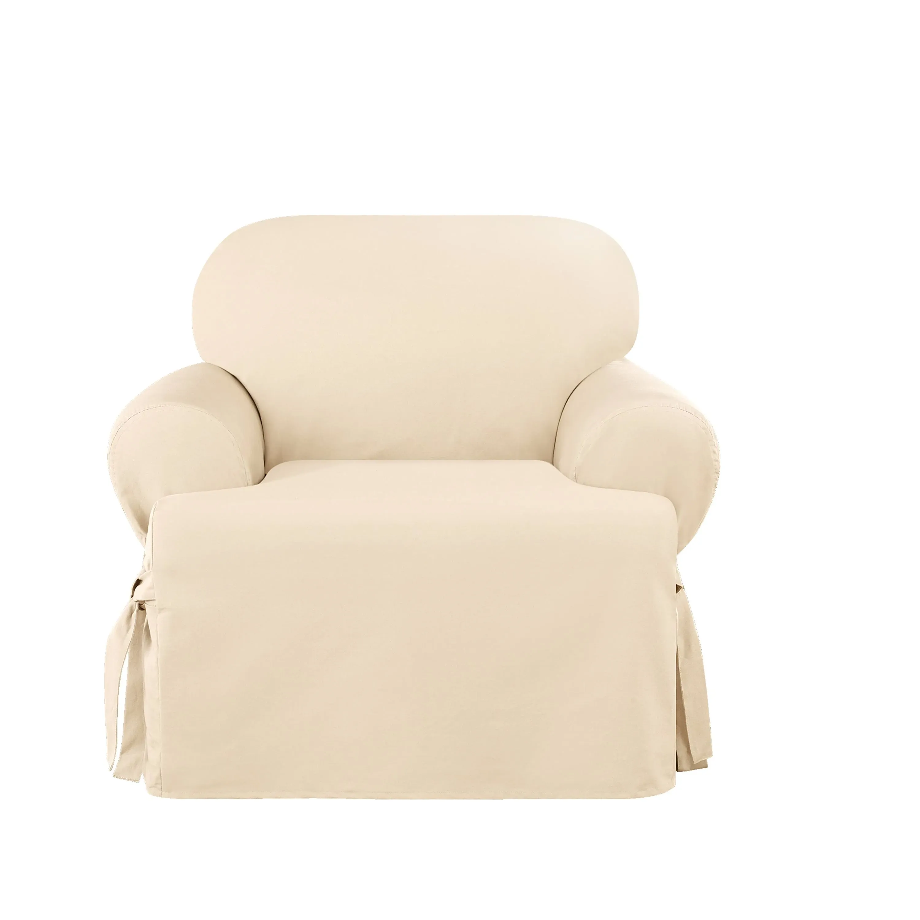 SureFit Heavyweight Cotton Duck One Piece Chair Slipcover