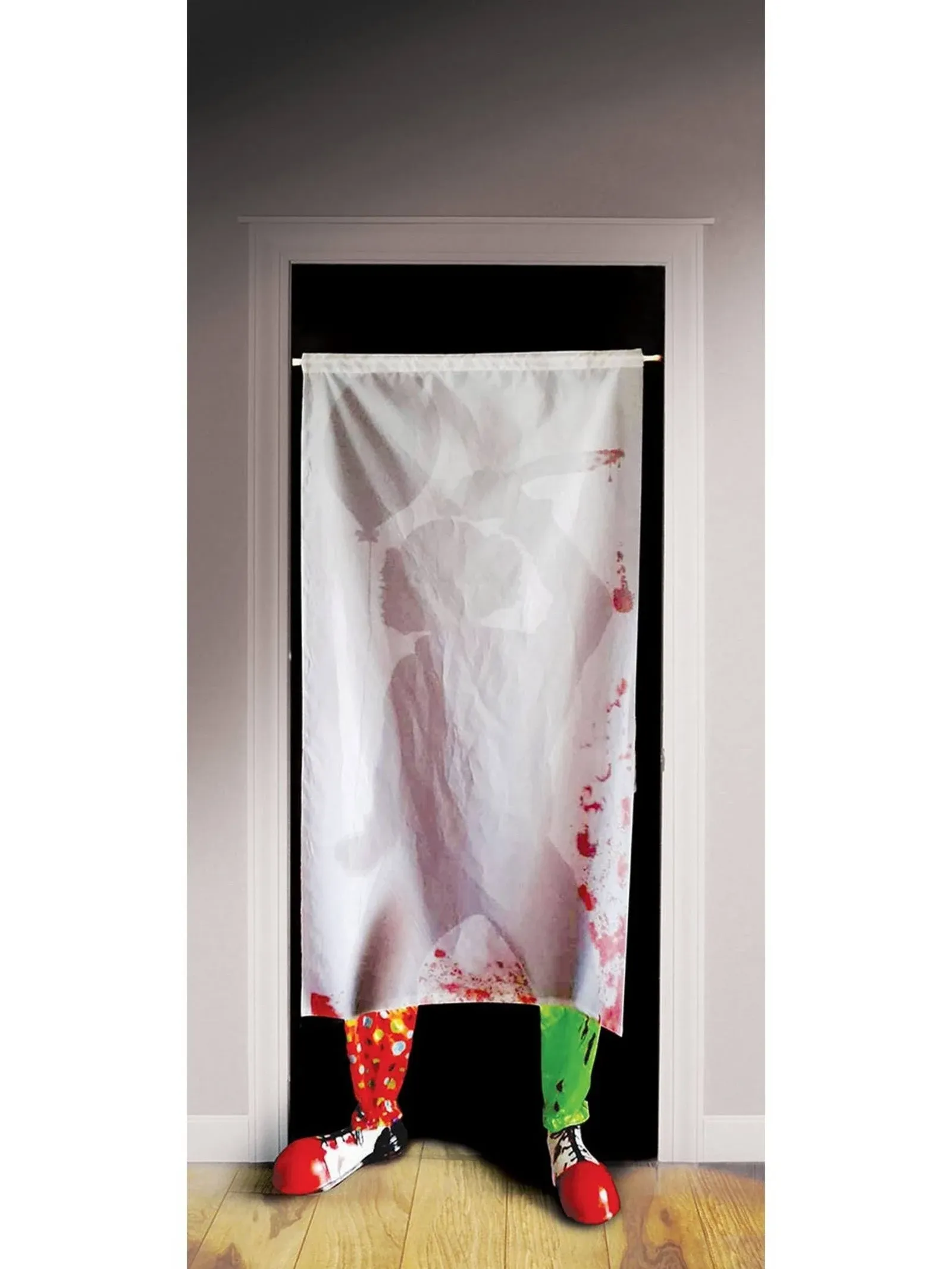 71 Killer Clown Curtain with Feet Halloween Decoration