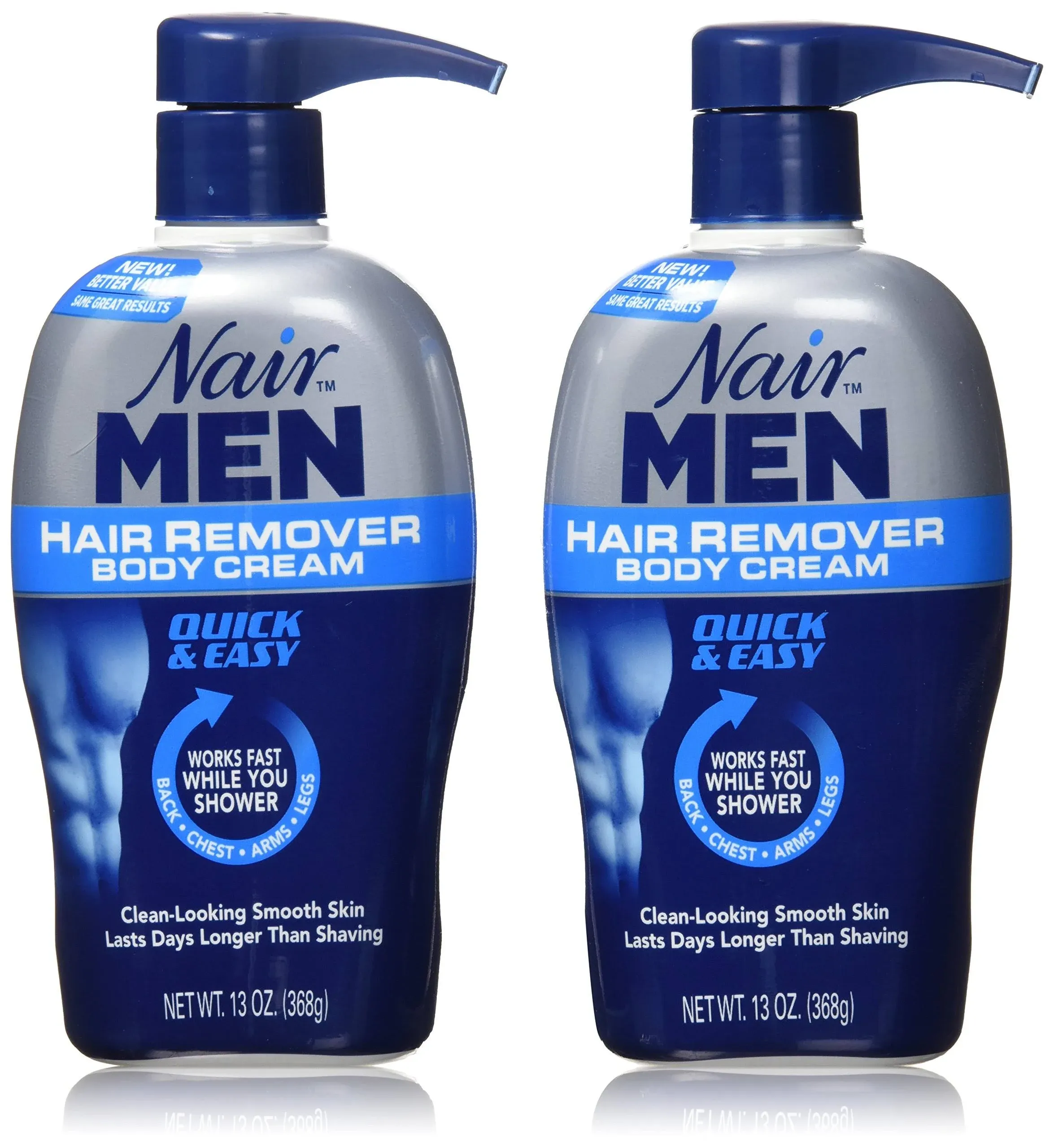 Nair Men Hair Removal Body Cream 13 oz (Pack of 2)