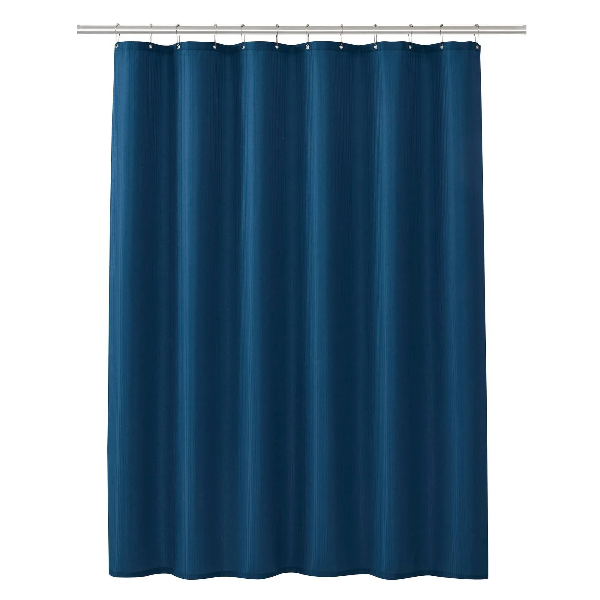 Clorox 100% Polyester Shower Curtain Set with Waterproof PEVA Liner and 12 Metal Hooks