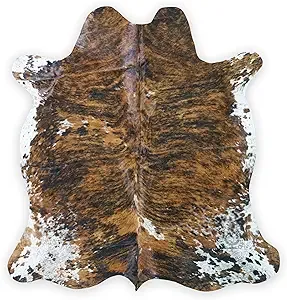 rodeo Amazing Cowhide Rug Hair on Skin cowhides Tricolor Brown Large Size